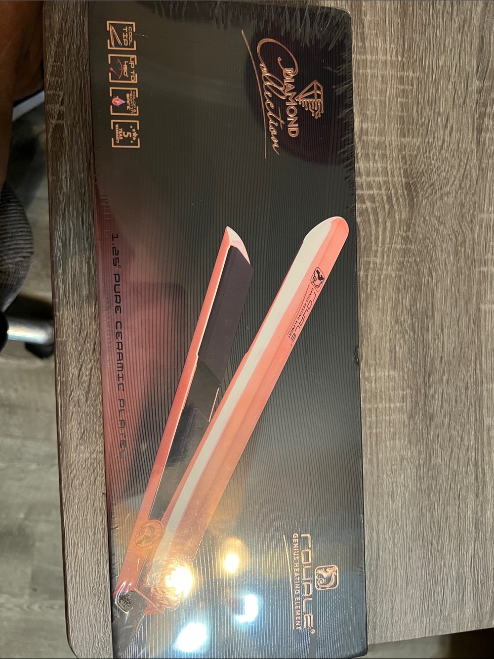 Vogue Pink Ceramic Flat Iron - Diamond Collection